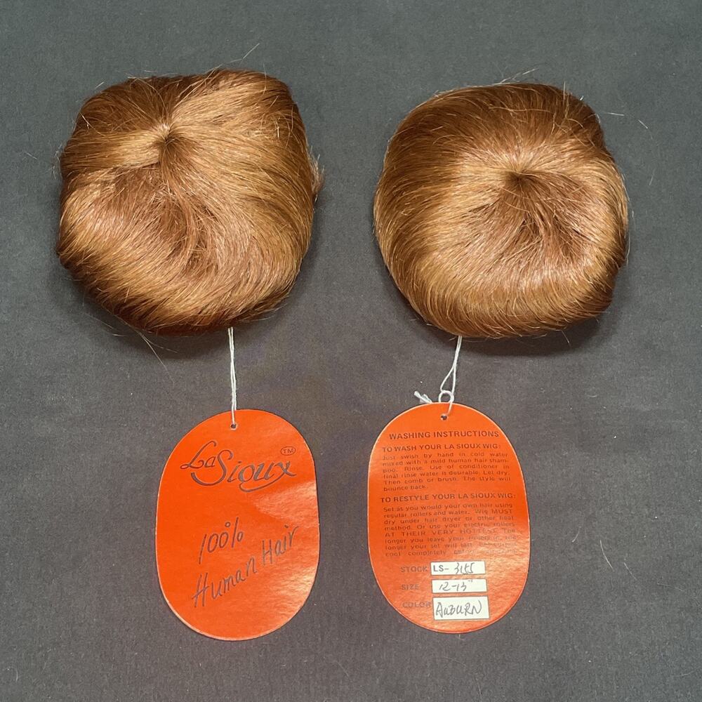 NWT La Sioux 100% Human Hair Doll Wig Style 3155 Auburn Size 12-13" Lot of 2 - Picture 4 of 6